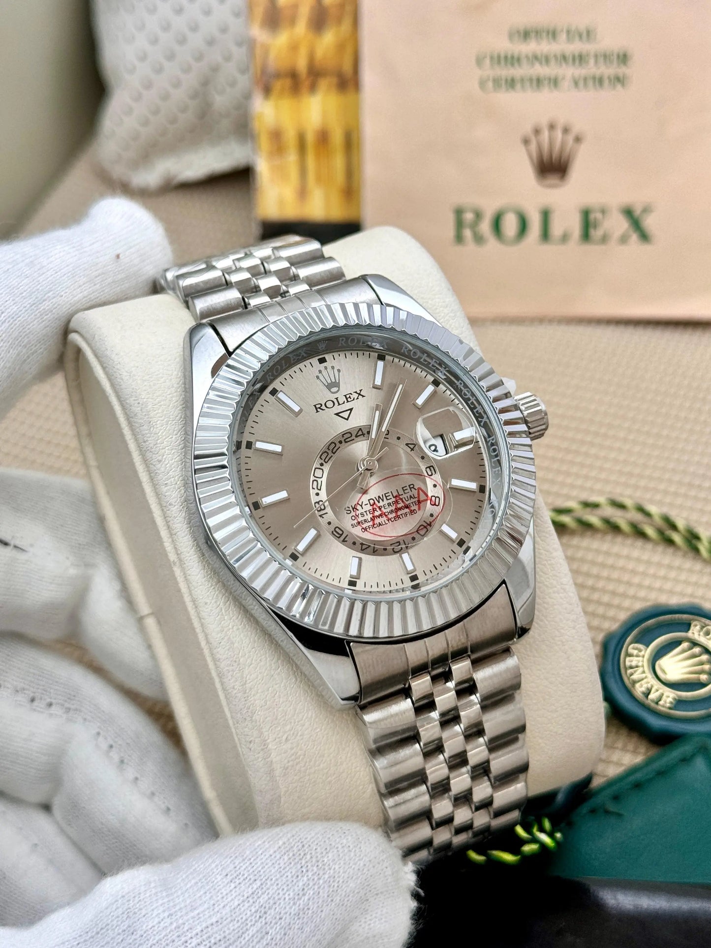 Rolex Oyster Perpetual Skydweller 24 hr Analog For Men Billioniare