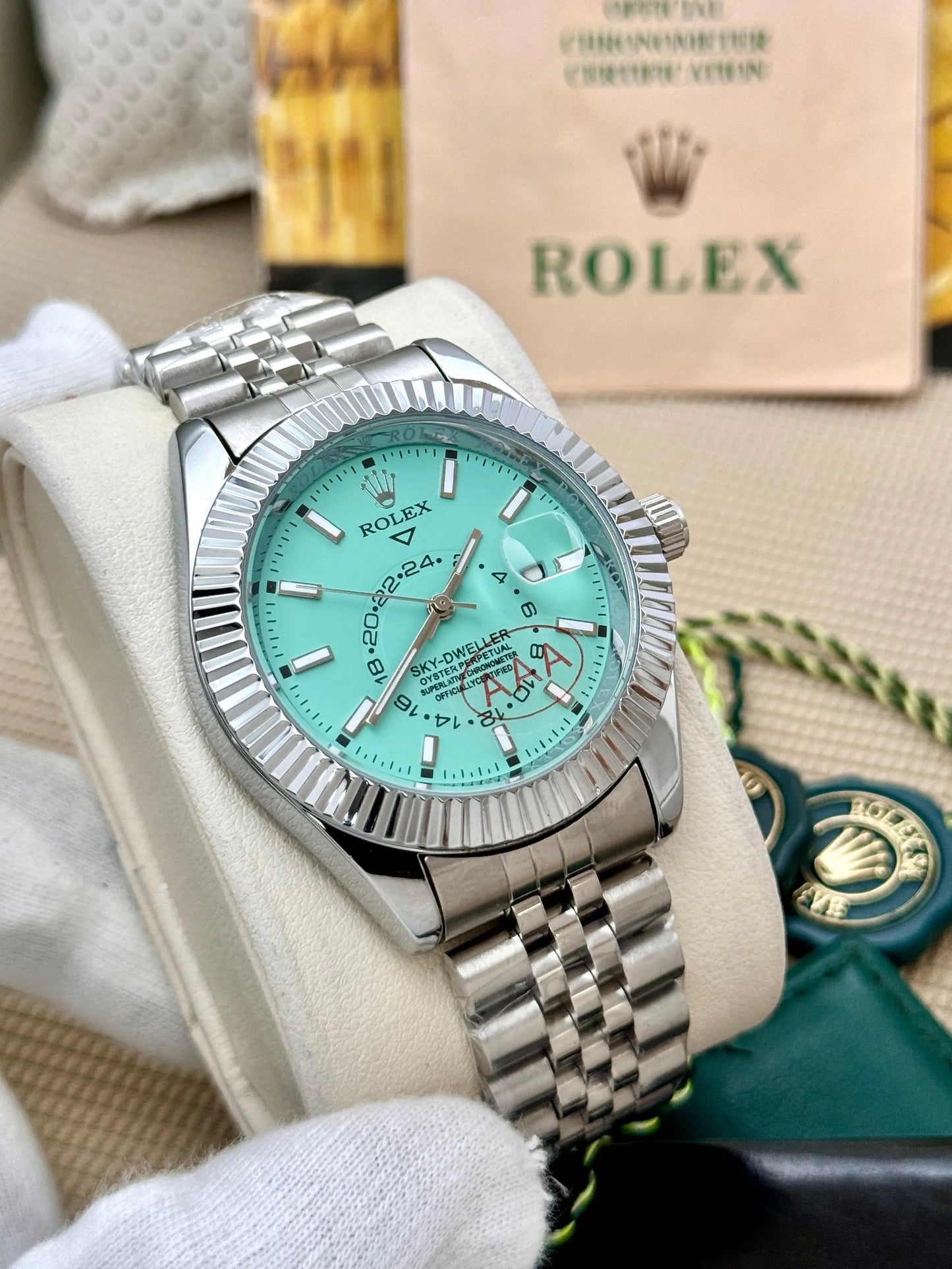Rolex Oyster Perpetual Skydweller 24 hr Analog For Men Billioniare