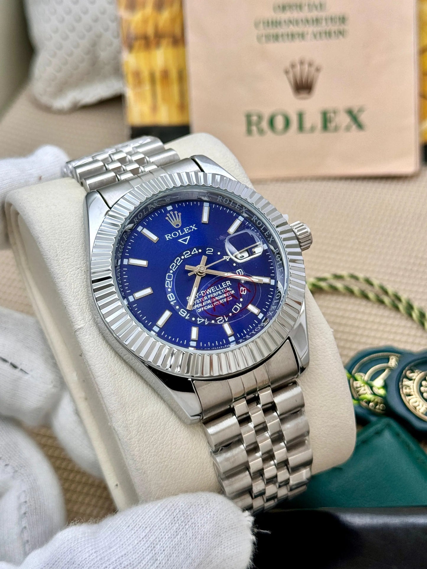 Rolex Oyster Perpetual Skydweller 24 hr Analog For Men Billioniare