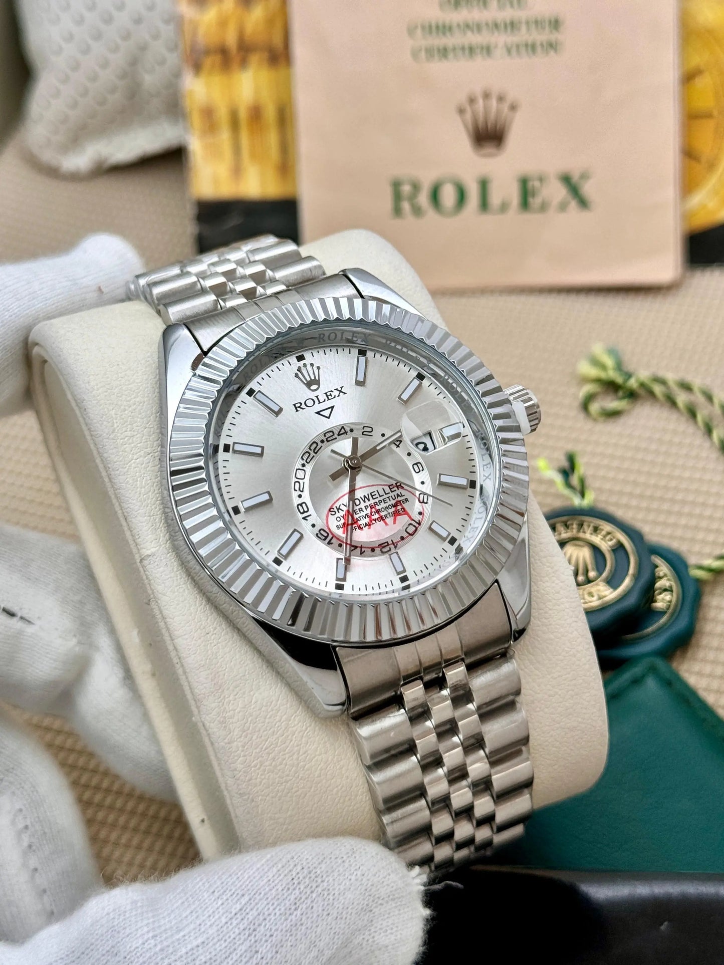 Rolex Oyster Perpetual Skydweller 24 hr Analog For Men Billioniare