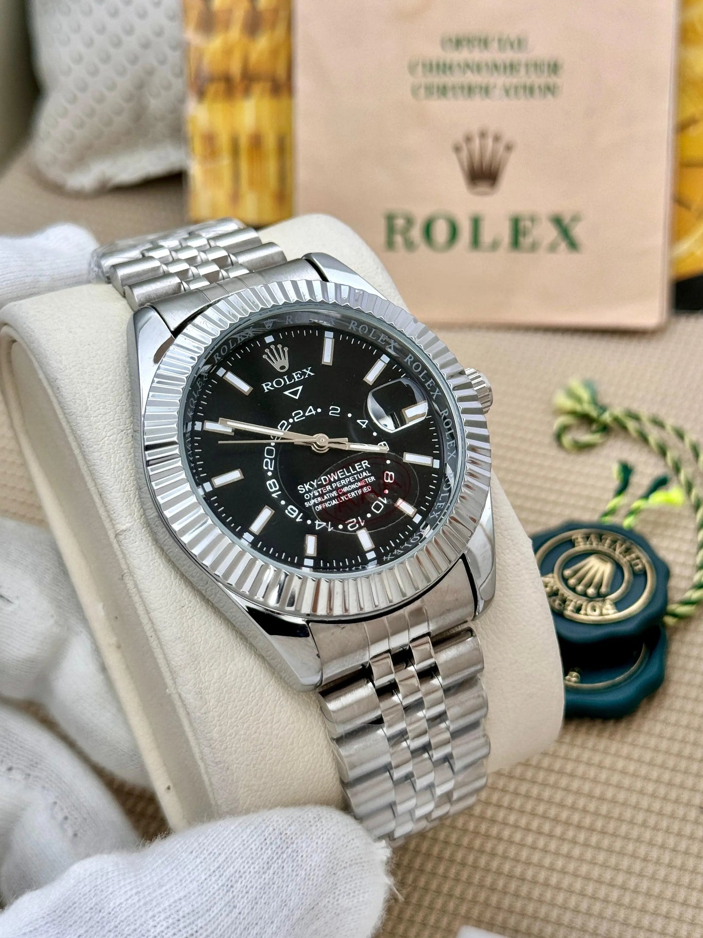 Rolex Oyster Perpetual Skydweller 24 hr Analog For Men Billioniare