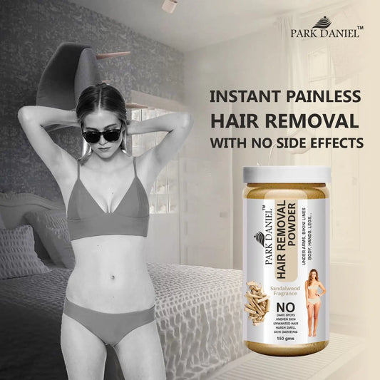 Park Daniel Natural Sandalwood Fragrance Hair Removal Powder- For Easy Hair Removal (Three in one Use)(150gm) - Youth Upgrade Shop