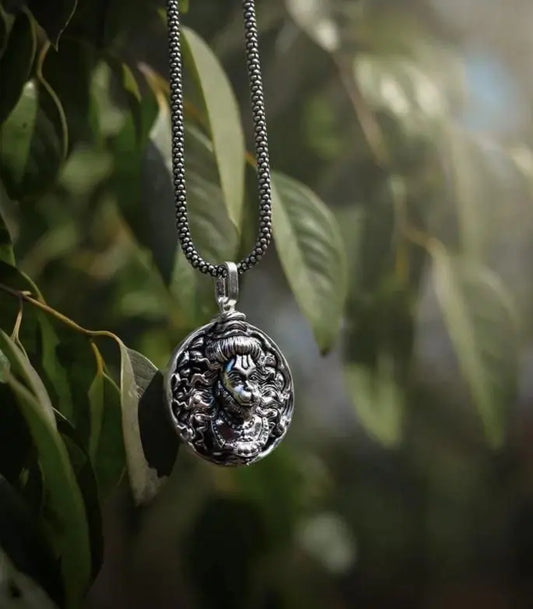 Hanuman Ji Pendant Oxodaised Silver Chain a19b9c-2
