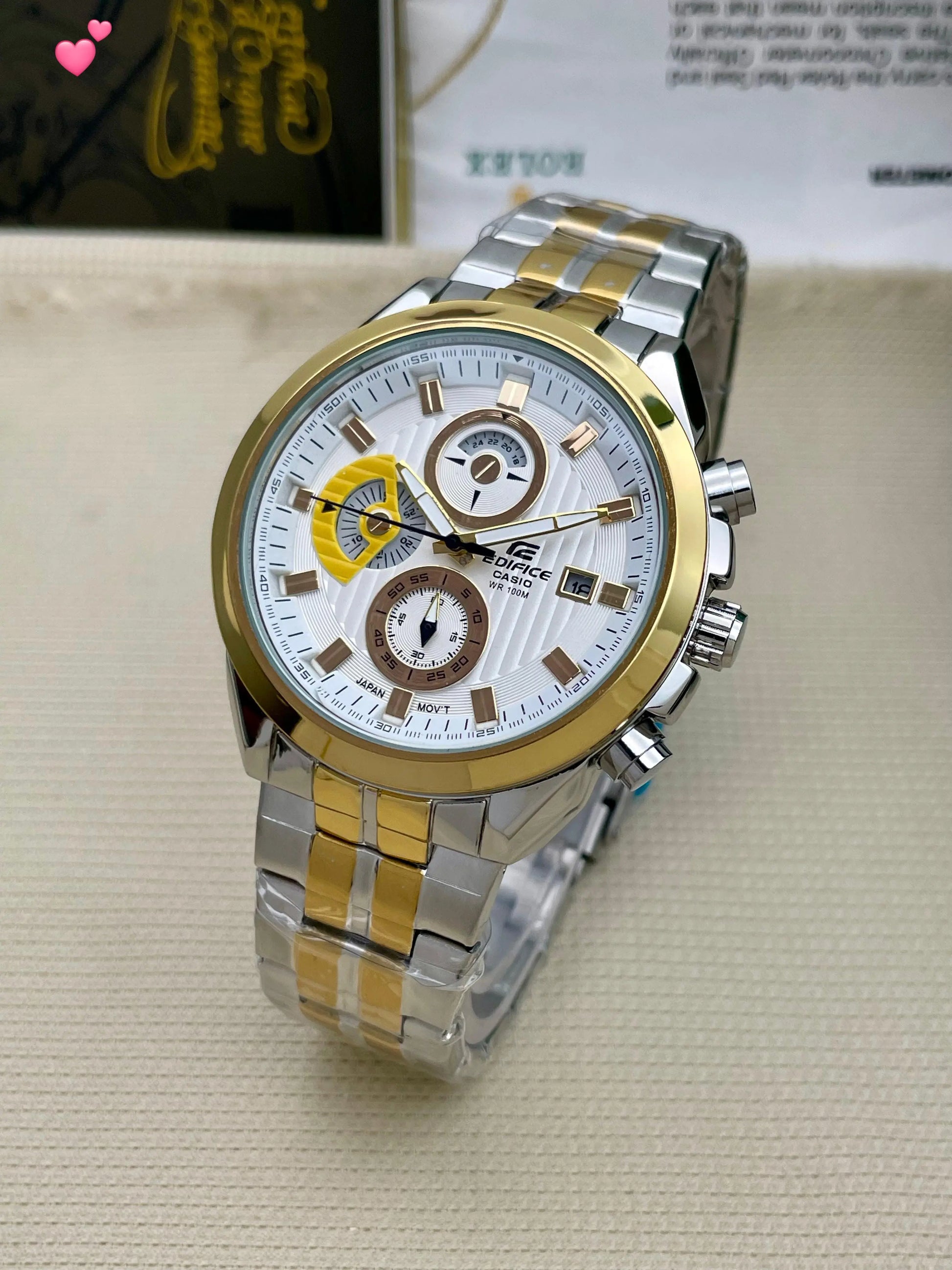 Casio Edifice EFR - 539 White Rich Look Analog For Men Billioniare