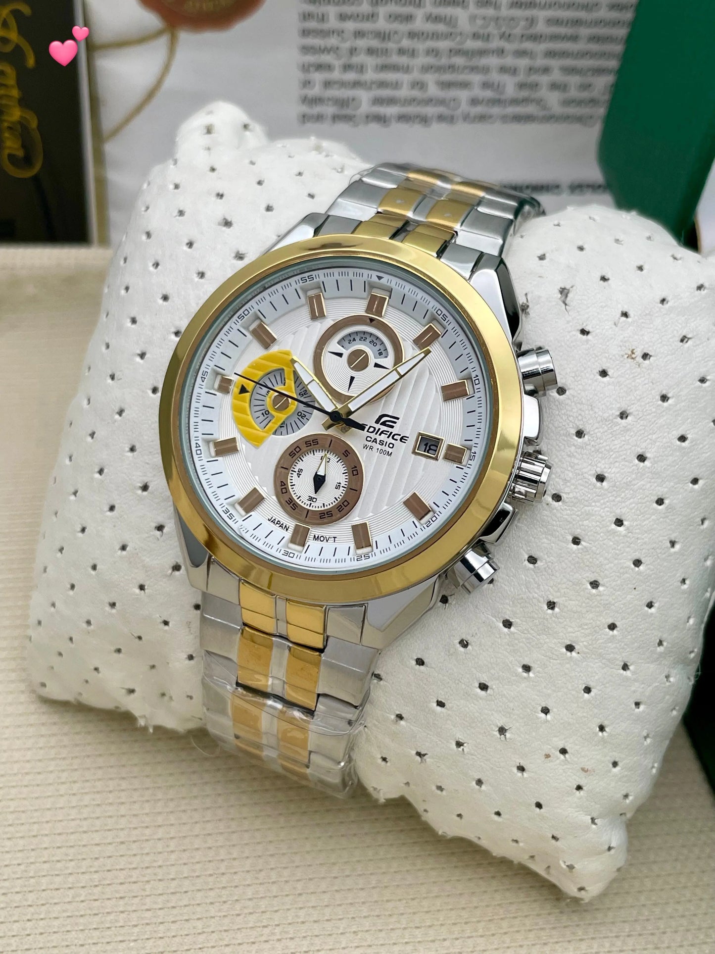 Casio Edifice EFR - 539 White Rich Look Analog For Men Billioniare