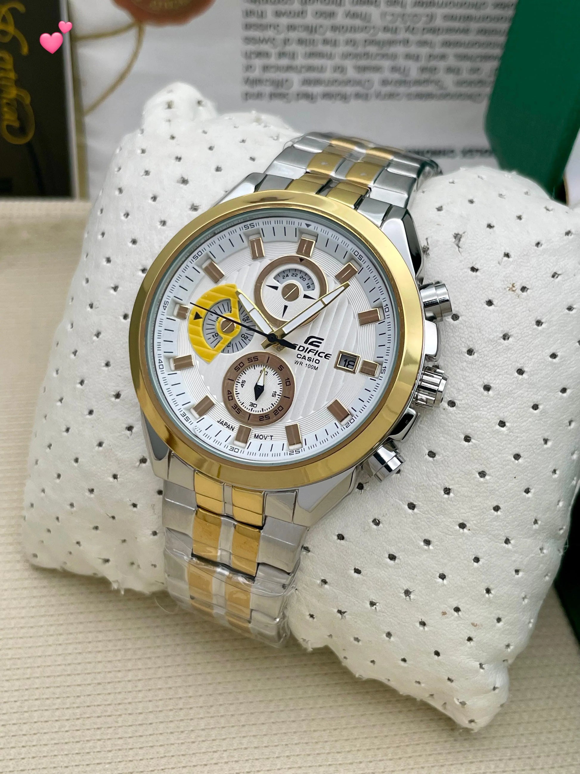 Casio Edifice EFR - 539 White Rich Look Analog For Men Billioniare
