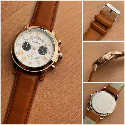 Fossil FS4812 Premium Leather Collection For Men Billioniare