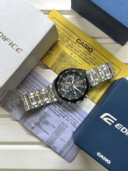 Casio EDifice EFR-539 Stainless Steel White Analog TGS