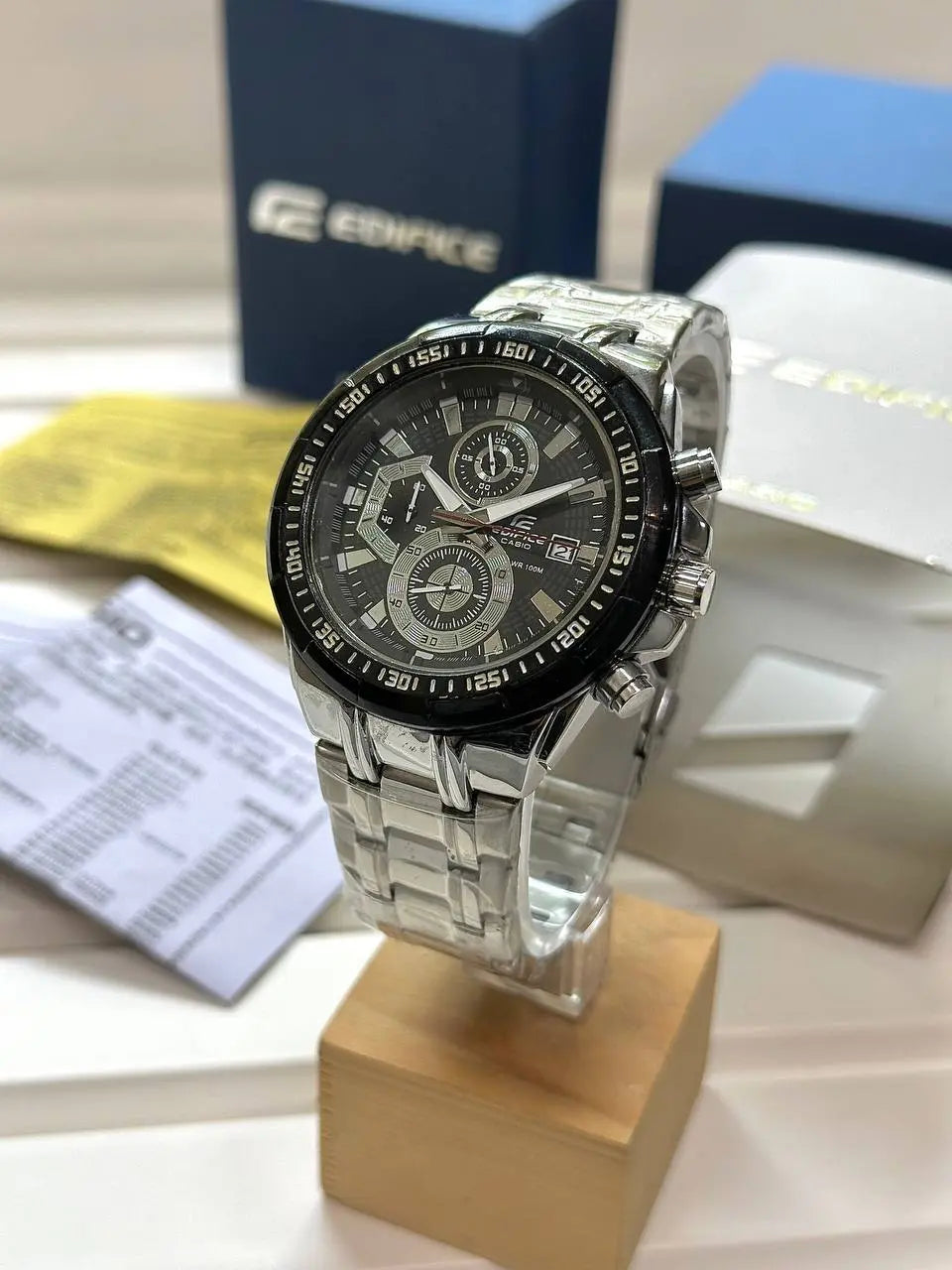 Casio EDifice EFR-539 Stainless Steel White Analog TGS