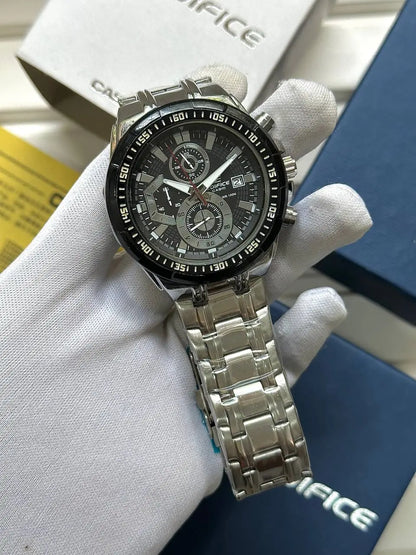 Casio EDifice EFR-539 Stainless Steel White Analog TGS