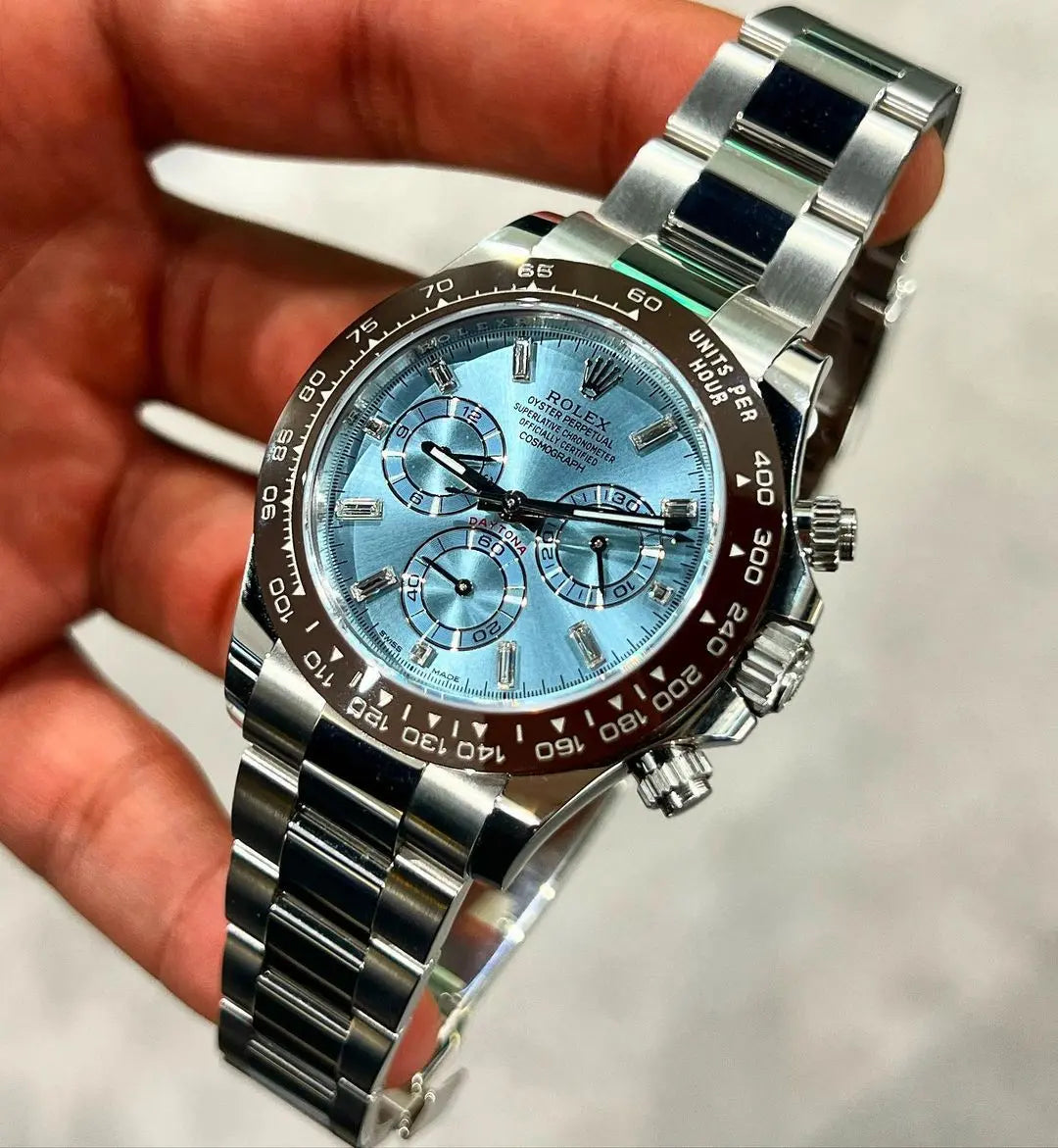 Rolex cosomograph Daytona blue dial watch with ceramic ring TGS