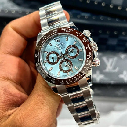Rolex cosomograph Daytona blue dial watch with ceramic ring TGS