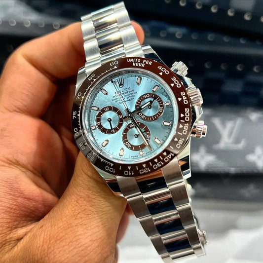 Rolex cosomograph Daytona blue dial watch with ceramic ring TGS
